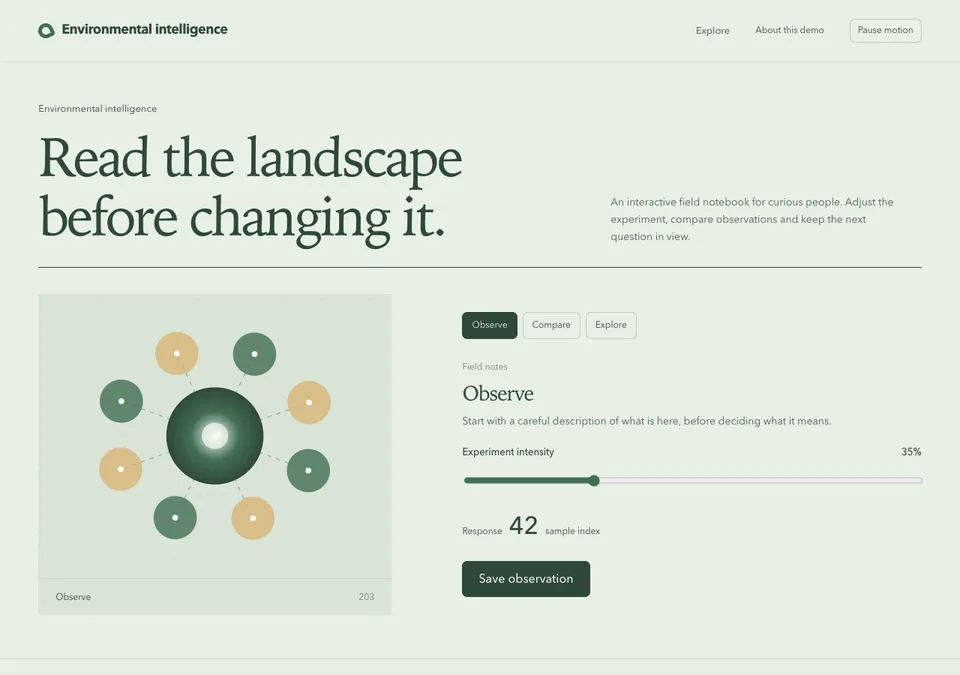 Environmental intelligence preview