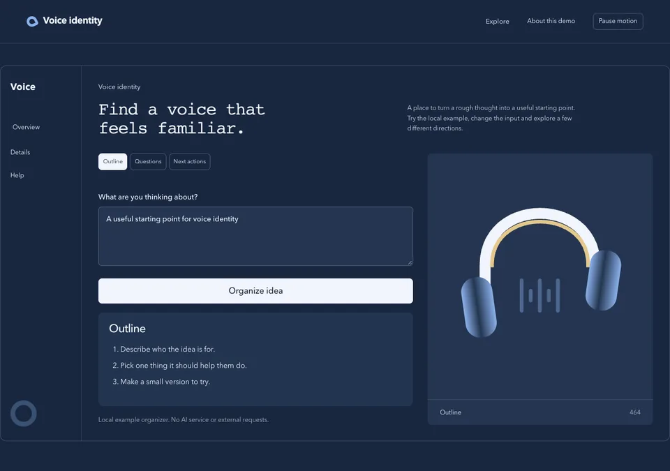 Voice identity preview