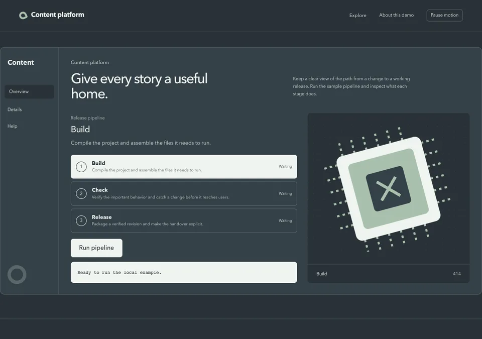 Content platform preview