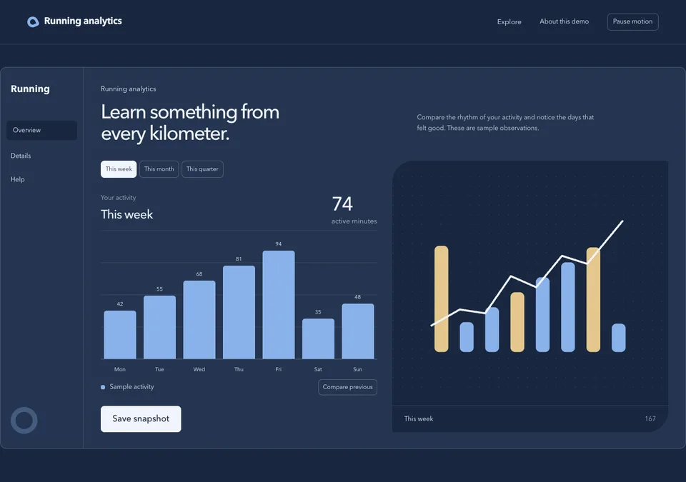 Running analytics preview