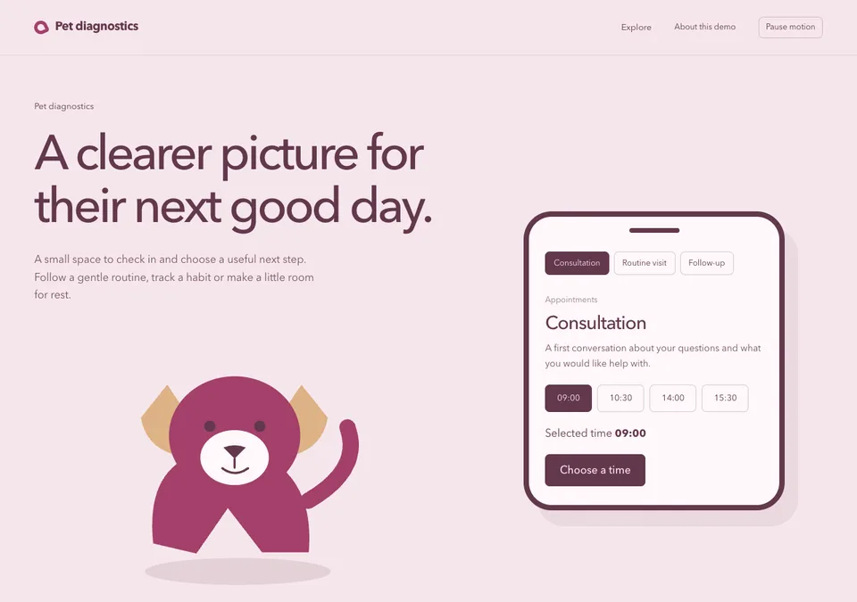 Pet diagnostics preview