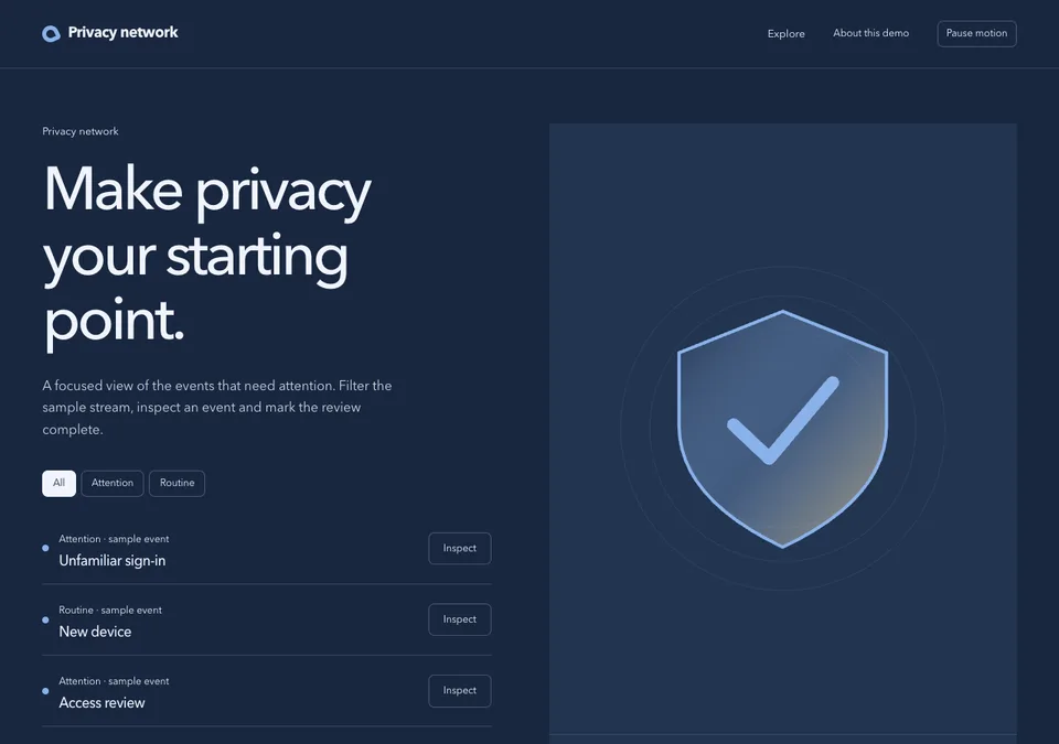 Privacy network preview