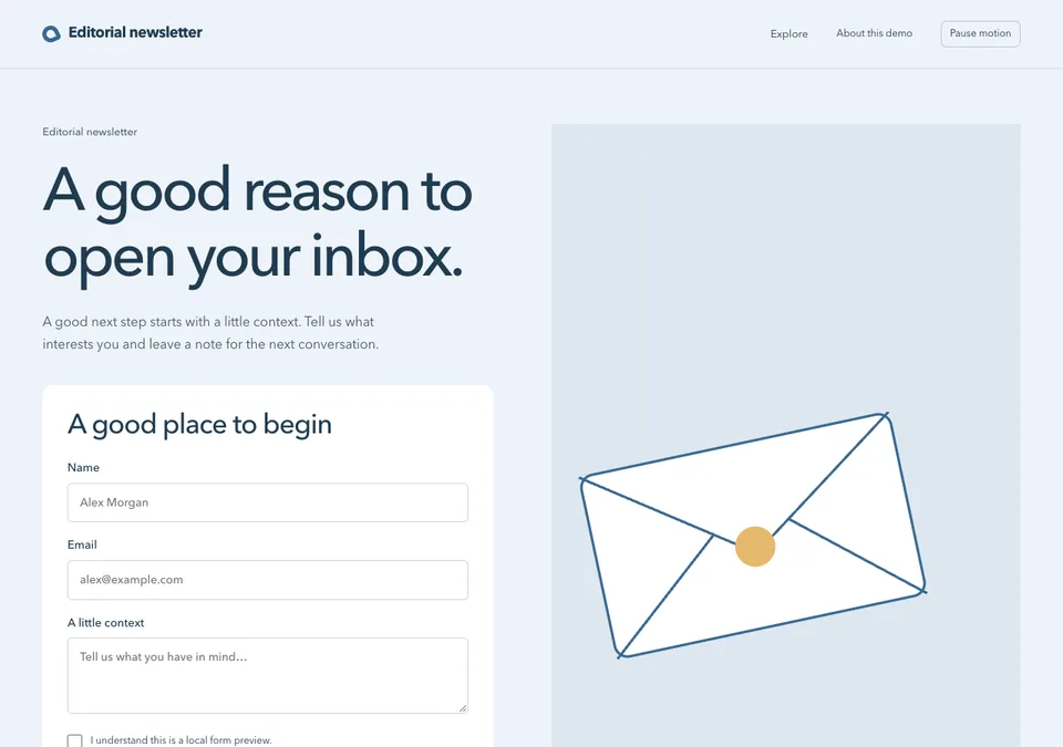 Editorial newsletter preview