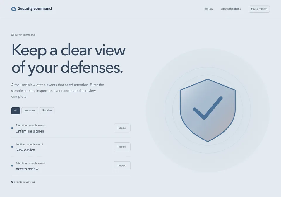 Security command preview