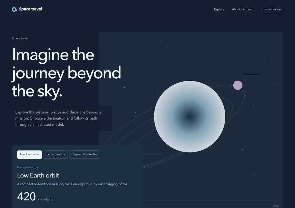 Space travel preview